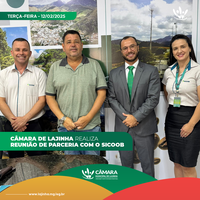 📢 Câmara Municipal de Lajinha realiza reunião de parceria com o Sicoob 🏛️🤝